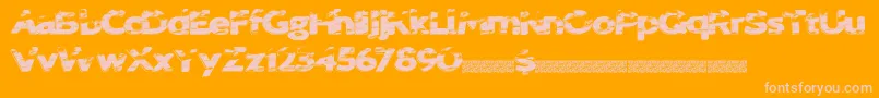 Sprungbreakers Font – Pink Fonts on Orange Background