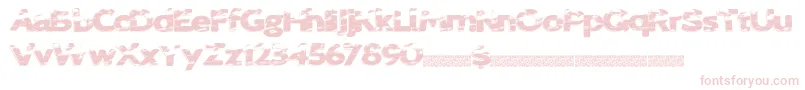 Sprungbreakers-Schriftart – Rosa Schriften auf weißem Hintergrund