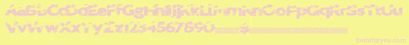 Sprungbreakers Font – Pink Fonts on Yellow Background