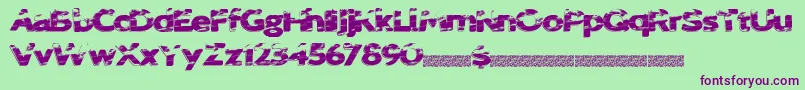 Sprungbreakers Font – Purple Fonts on Green Background