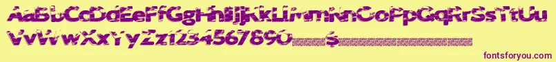 Sprungbreakers Font – Purple Fonts on Yellow Background