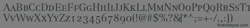 LinotypeCentennial45SmallCapsOldstyleFigures Font – Black Fonts on Gray Background
