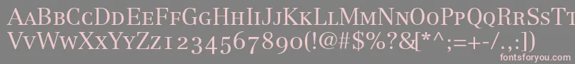 LinotypeCentennial45SmallCapsOldstyleFigures Font – Pink Fonts on Gray Background