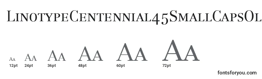 Размеры шрифта LinotypeCentennial45SmallCapsOldstyleFigures