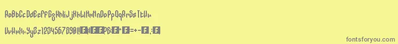 ModGothic Font – Gray Fonts on Yellow Background
