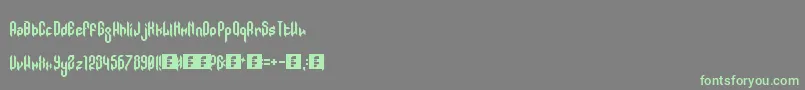ModGothic Font – Green Fonts on Gray Background