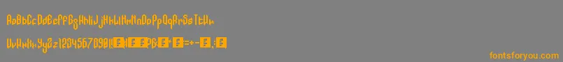 ModGothic Font – Orange Fonts on Gray Background