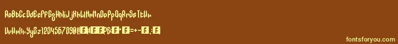 ModGothic Font – Yellow Fonts on Brown Background