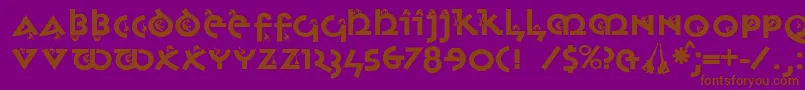 Monkeyuncialica Font – Brown Fonts on Purple Background