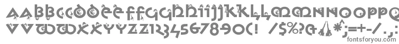 フォントMonkeyuncialica – 白い背景に灰色の文字