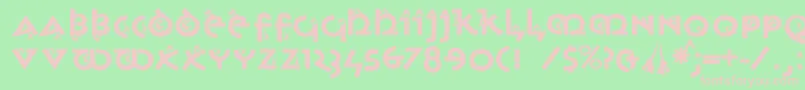 Monkeyuncialica Font – Pink Fonts on Green Background