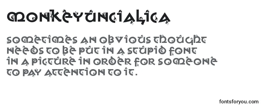 Review of the Monkeyuncialica Font