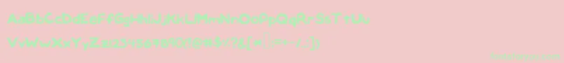 Cleanstephanieee Font – Green Fonts on Pink Background