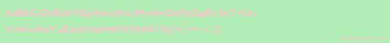 Cleanstephanieee Font – Pink Fonts on Green Background