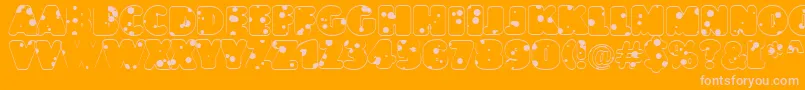 JasperttlrnddrnordRegular Font – Pink Fonts on Orange Background