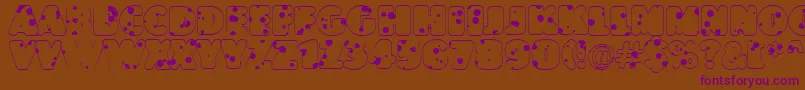 JasperttlrnddrnordRegular Font – Purple Fonts on Brown Background