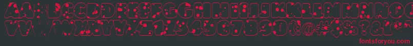 JasperttlrnddrnordRegular Font – Red Fonts on Black Background