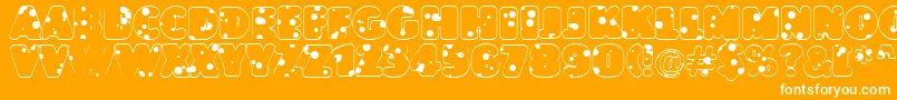 JasperttlrnddrnordRegular Font – White Fonts on Orange Background