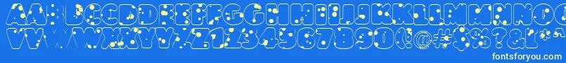 JasperttlrnddrnordRegular Font – Yellow Fonts on Blue Background