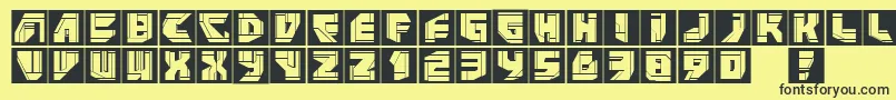 Neopansquares Font – Black Fonts on Yellow Background