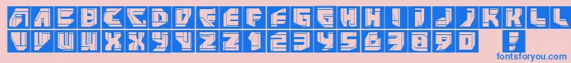 Neopansquares Font – Blue Fonts on Pink Background