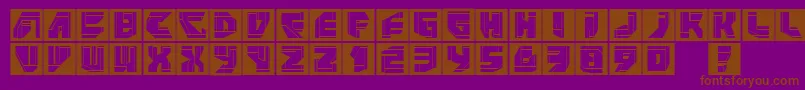 Neopansquares Font – Brown Fonts on Purple Background