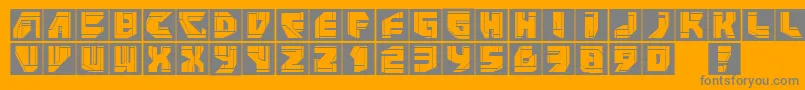 Fonte Neopansquares – fontes cinzas em um fundo laranja