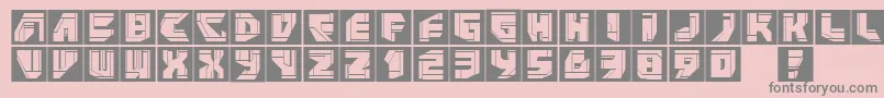 Neopansquares Font – Gray Fonts on Pink Background