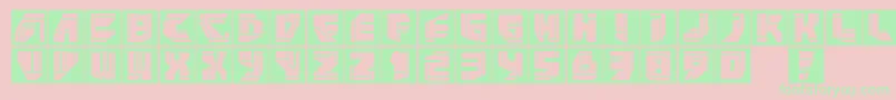 Neopansquares Font – Green Fonts on Pink Background