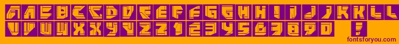 Neopansquares Font – Purple Fonts on Orange Background