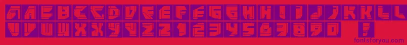 Neopansquares Font – Purple Fonts on Red Background