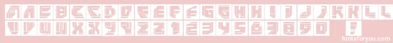 Neopansquares-Schriftart – Weiße Schriften auf rosa Hintergrund