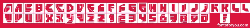 Neopansquares Font – White Fonts on Red Background