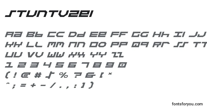 Шрифт Stuntv2ei – алфавит, цифры, специальные символы