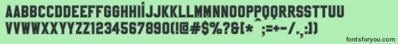 SablonUpCollege Font – Black Fonts on Green Background