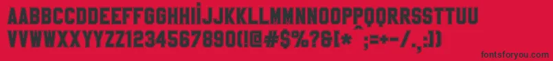 SablonUpCollege Font – Black Fonts on Red Background