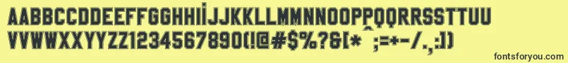 SablonUpCollege Font – Black Fonts on Yellow Background