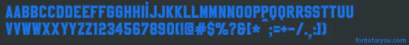 SablonUpCollege Font – Blue Fonts on Black Background