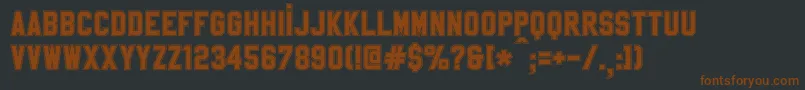 フォントSablonUpCollege – 黒い背景に茶色のフォント