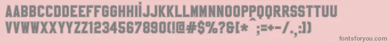 フォントSablonUpCollege – ピンクの背景に灰色の文字
