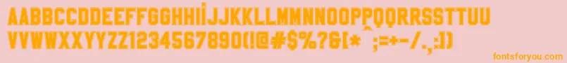 SablonUpCollege Font – Orange Fonts on Pink Background