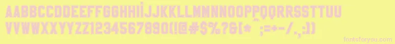 SablonUpCollege Font – Pink Fonts on Yellow Background