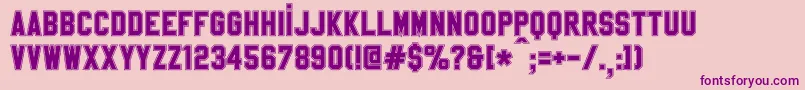 SablonUpCollege Font – Purple Fonts on Pink Background