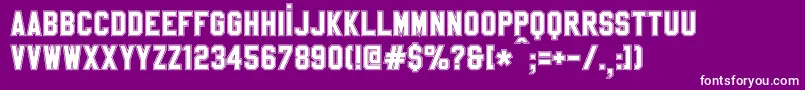 Шрифт SablonUpCollege – белые шрифты на фиолетовом фоне