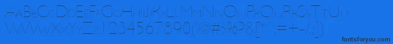 UltimapdbaHairlinesmallcap Font – Black Fonts on Blue Background