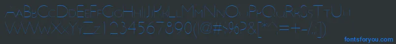 UltimapdbaHairlinesmallcap Font – Blue Fonts on Black Background