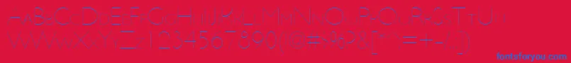 Шрифт UltimapdbaHairlinesmallcap – синие шрифты на красном фоне