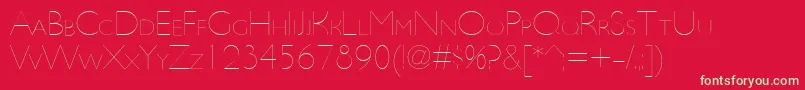 フォントUltimapdbaHairlinesmallcap – 赤い背景に緑の文字