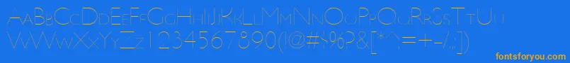 More about UltimapdbaHairlinesmallcap Font UltimapdbaHairlinesmallcap Font – Orange Fonts on Blue Background