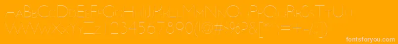 Шрифт UltimapdbaHairlinesmallcap – розовые шрифты на оранжевом фоне
